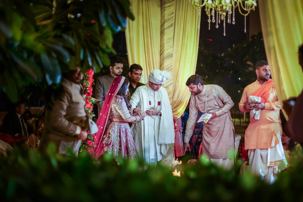 Ayush Nupur candid wedding moment Grand Hyatt Gurgaon