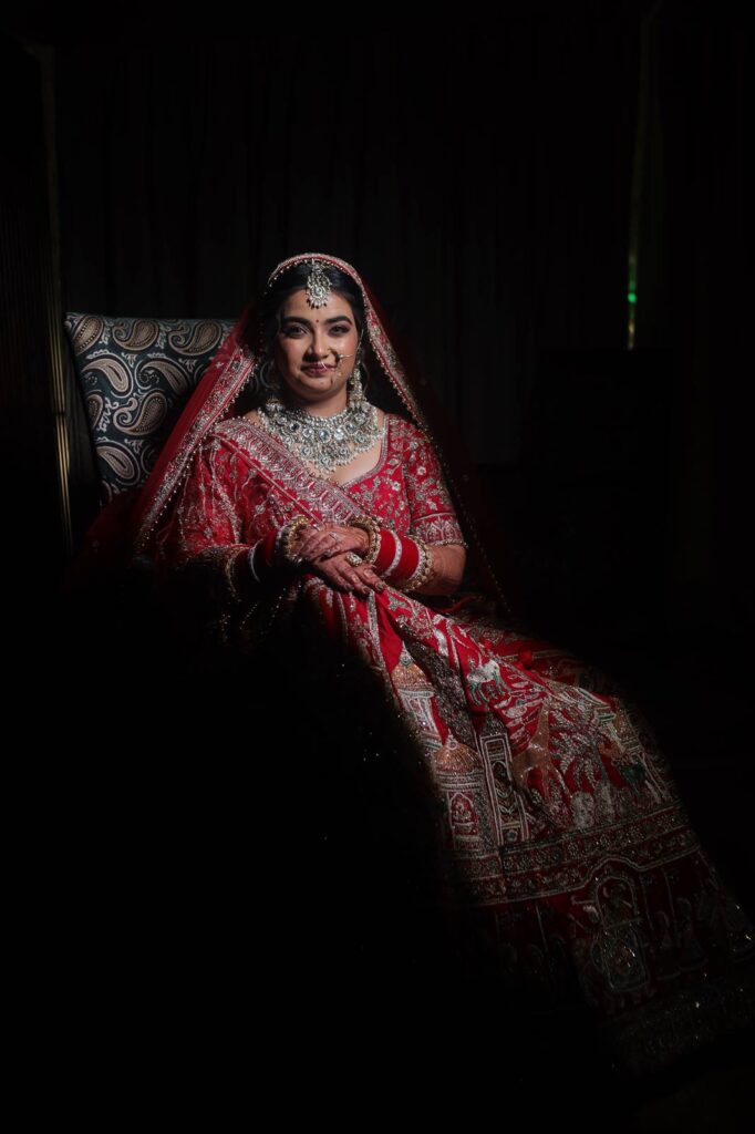 Bride portrait at Hotel Rajhans wedding venue