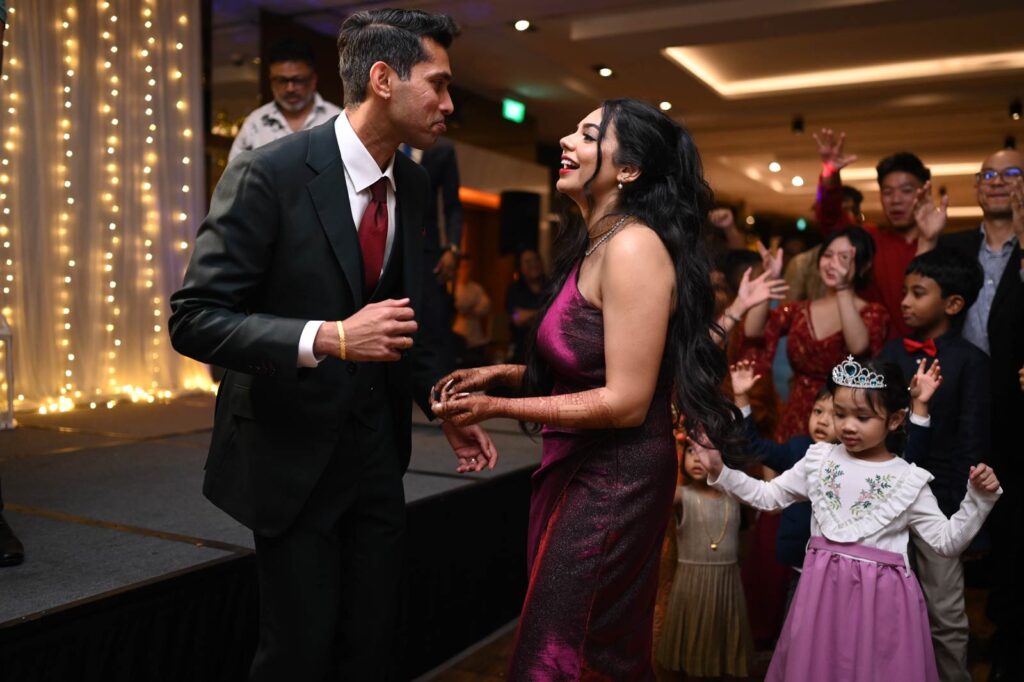 guest enjoying the wedding reception party