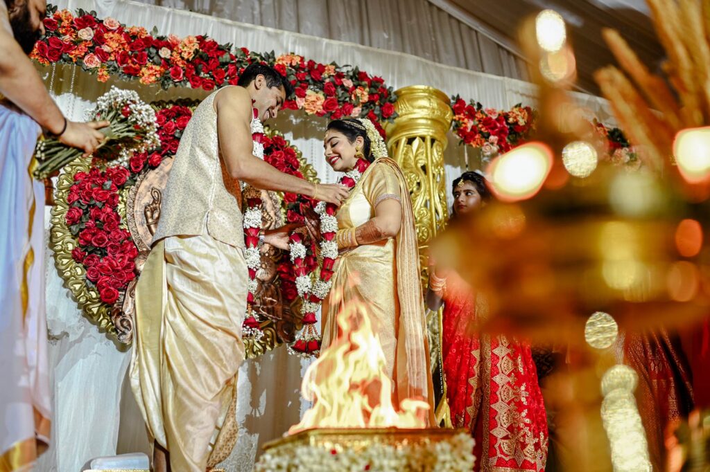 a beautiful traditional indian wedding ceremony at fort canning hotel in singapore