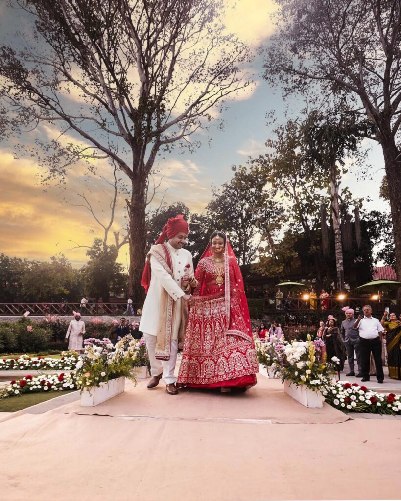 Indian wedding couple at Taj Resort and Spa, Jim Corbett