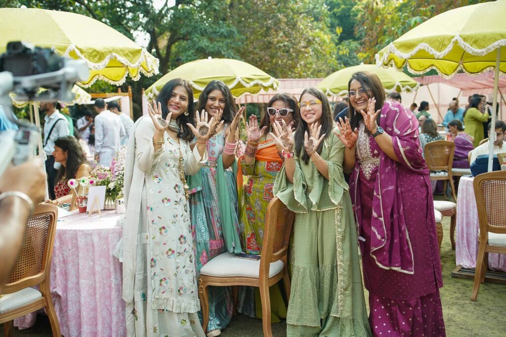 Mehendi ceremony at Taj Corbett wedding