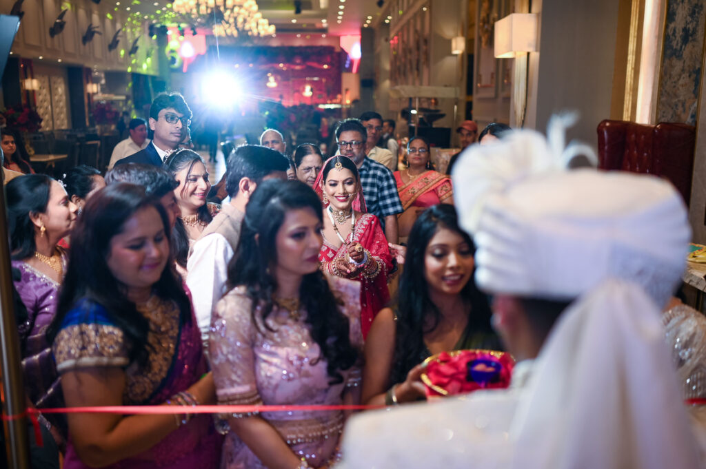 Indian wedding ritual with bride and groom during ceremony Faridabad Delhi NCR