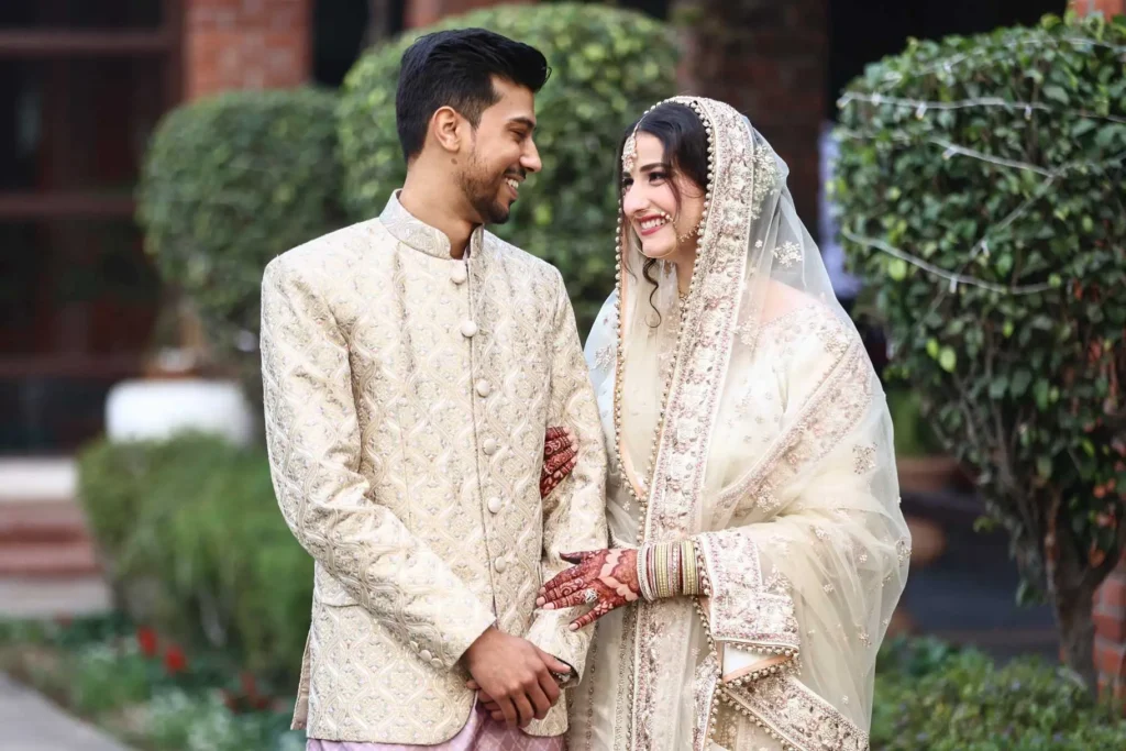 Asim and Anna during their traditional and intimate Muslim wedding in Noida