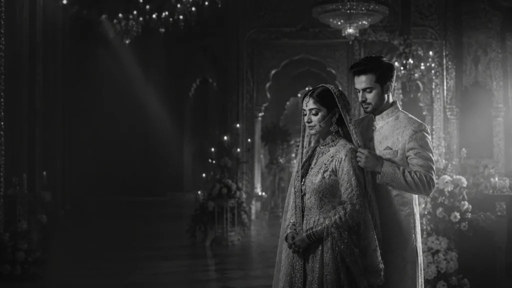 black and white wedding photography