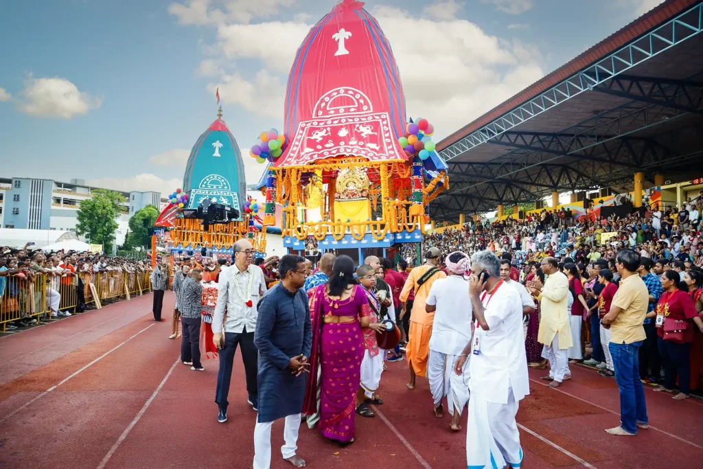 Jagannath Rath Yatra at Woodlands Stadium Singapore photographed by Photosynthesis Photography Services in 2025.