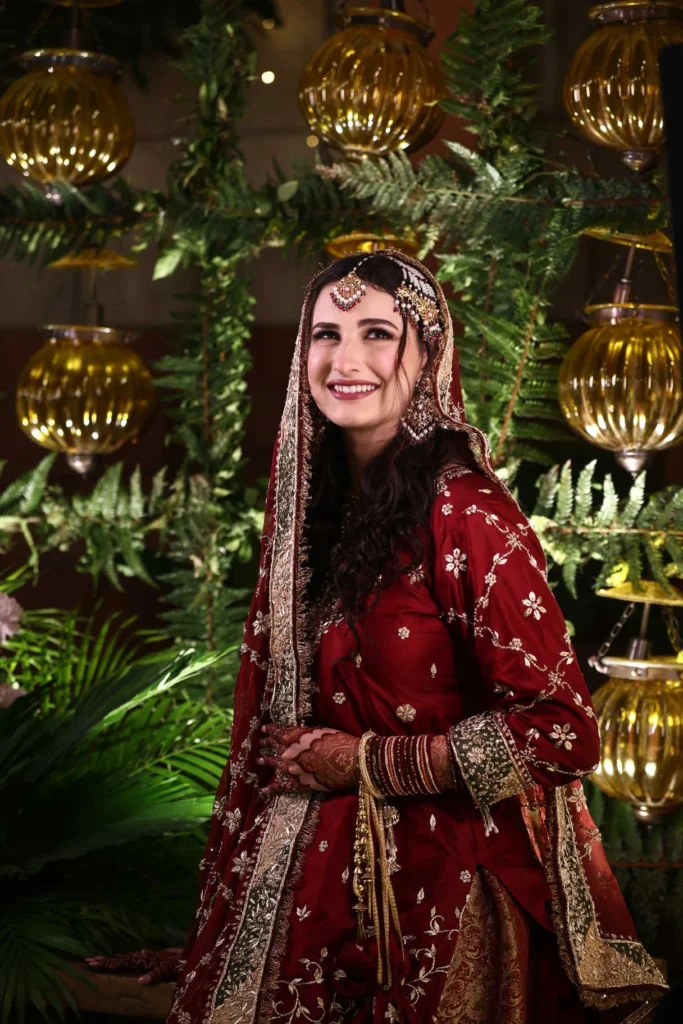 Traditional Muslim bridal portrait captured before the wedding ceremony in Noida
