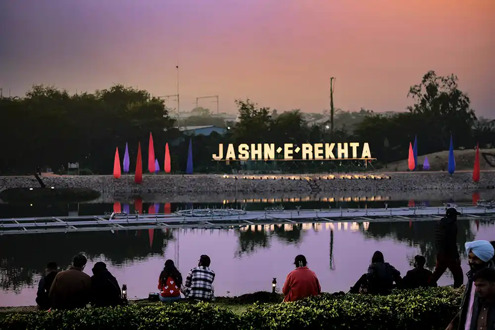 Asad Ansari serving as Official Festival Photographer at Jashn-e-Rekhta, documenting one of the world's largest celebrations of Urdu literature, poetry, music, and culture.