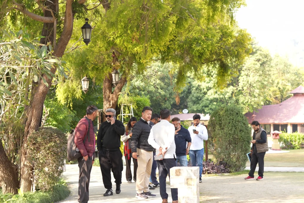 Production team conducting site inspection and event coordination for Ragas by the River before the festival.