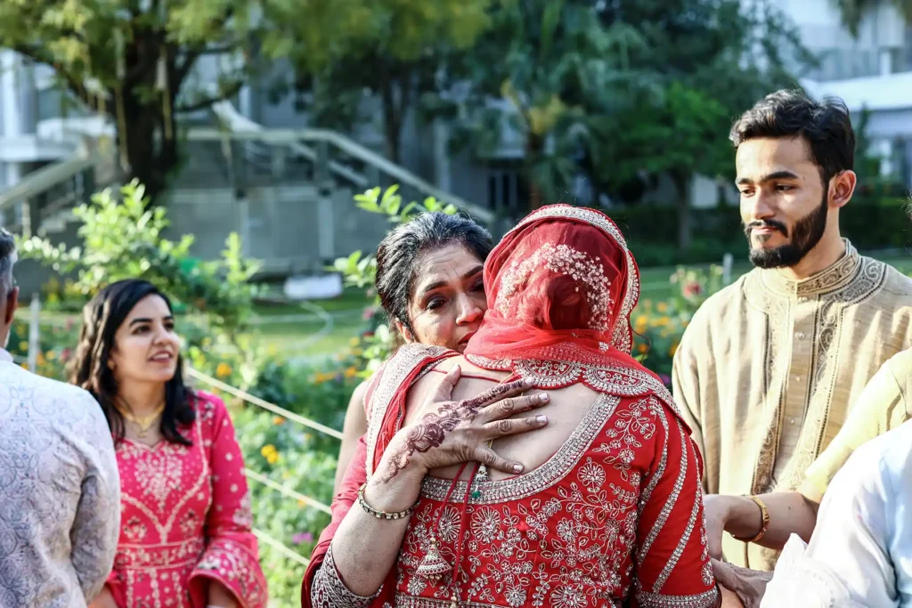 Emotional farewell during a Sikh wedding in Greater Kailash, New Delhi
