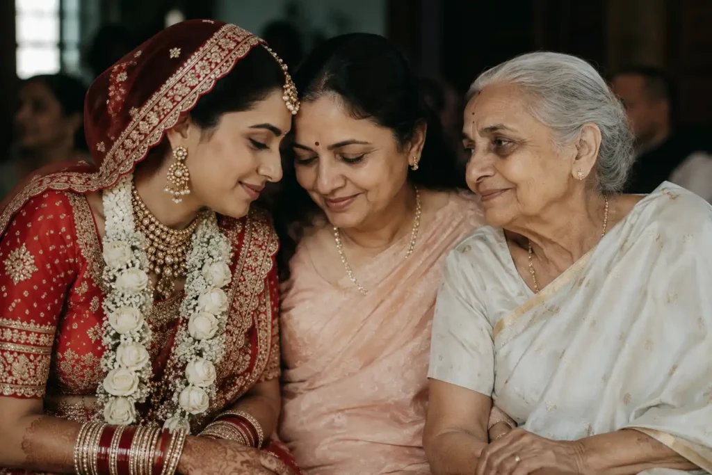 Wedding photograph capturing a genuine family moment that remains meaningful across generations